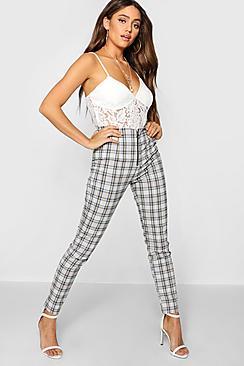 Boohoo Stretch Check Trouser