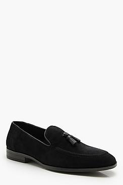 Boohoo Real Suede Tassel Loafer