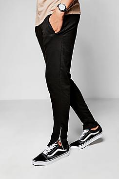 Boohoo Ankle Zip Skinny Biker Joggers