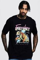 Boohoo Fearless Instinct Oversized Print T-shirt