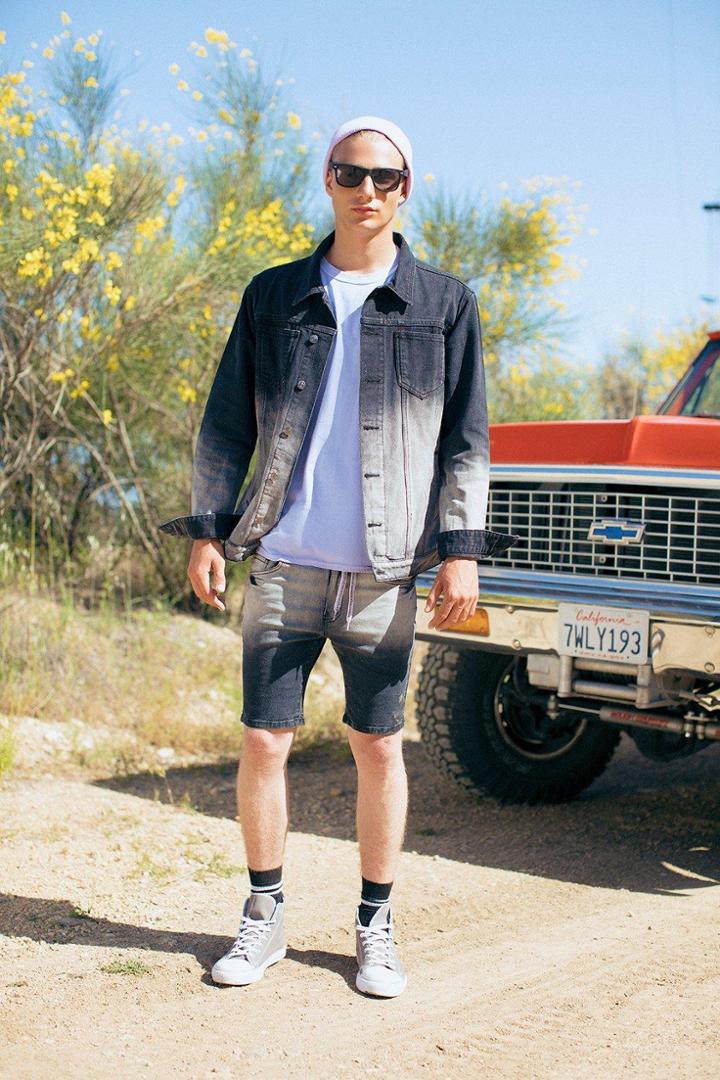 Boohoo Dip Dye Rigid Jean Jacket Black