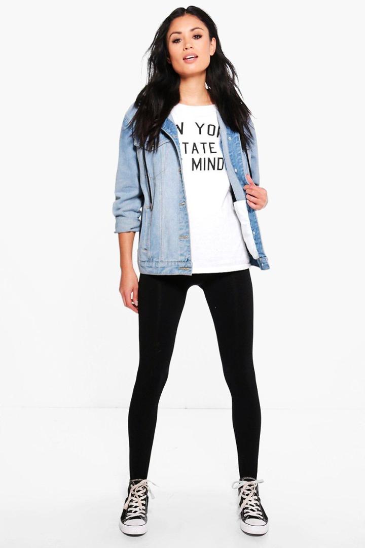 Boohoo Mya Basic Jersey Stirrup Leggings Black