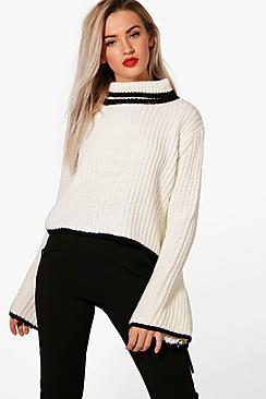 Boohoo Charlotte Sleeve & Ribbon Detail Jumper