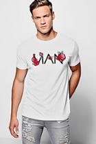 Boohoo Floral Man Embroidered T-shirt