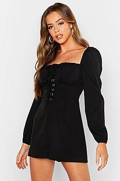 Boohoo Corset Hook & Eye Playsuit