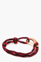 Boohoo Rope Bracelet With Clasp Red