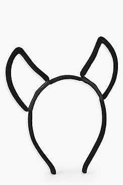 Boohoo Halloween Velvet Devil Horns Headband
