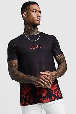 Boohoo Original Man Faded Flower T-shirt