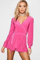 Boohoo Wrap Over Style Playsuit