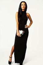 Boohoo Martha Turtle Neck Cut Out Back Detail Maxi Dress