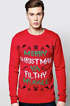 Boohoo Merry Christmas Ya Filthy Muggle Jumper