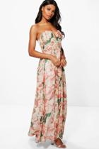 Boohoo Boutique Kelly Floral Bandeau Maxi Dress Multi
