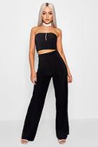 Boohoo Leena Slinky Wide Leg Trousers