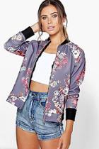 Boohoo Petite Felicity Floral Bomber Jacket