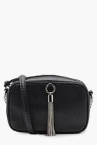 Boohoo Amelia Snake & Chain Tassel Cross Body Bag