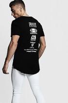 Boohoo Longline Streetwear Front And Back Print T-shirt