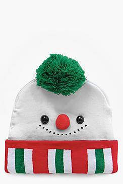 Boohoo Darcey Christmas Snowman Beanie Hat