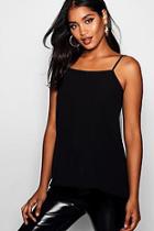 Boohoo Hope Tie Shoulder Straight Neck Cami