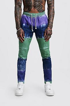Boohoo Skinny Fit Tie Dye Denim Jeans