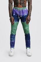 Boohoo Skinny Fit Tie Dye Denim Jeans