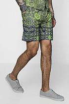 Boohoo Chain Print Mid Length Shorts Co-ord