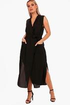 Boohoo Plus Charlie Utility Wrap Dress