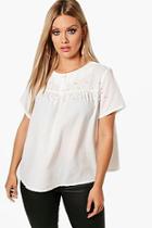 Boohoo Plus Vicky Pleat Detail Smock Top