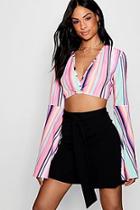 Boohoo Tall Belted Tailored Shorts