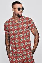 Boohoo Print Short Sleeve Shirt Co-ord