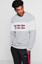 Boohoo Vibes Colour Block Sweatshirt