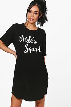 Boohoo Lauren Bride's Squad Night Dress