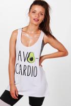 Boohoo Harriet Ava-cardio Running Tank Top White