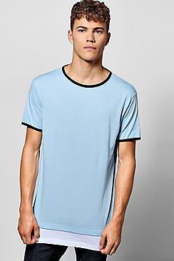 Boohoo Faux Layer Ringer T-shirt