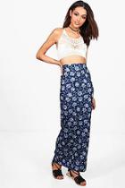Boohoo Jazim Paisley Floral Maxi Skirt