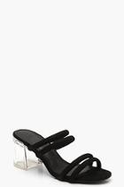 Boohoo Tubular Clear Heel Mules