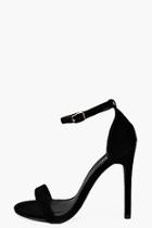 Boohoo Maddie Suedette Skinny Barely There Heels