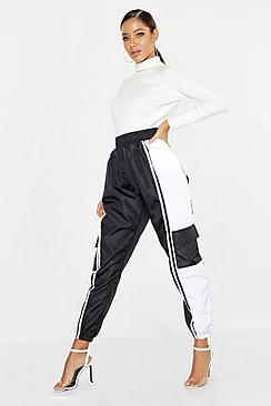 Boohoo Colour Block Shell Jogger