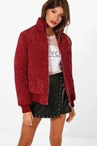 Boohoo Jess Jumbo Cord Puffer Jacket