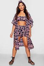 Boohoo Scarf Print Four Piece Co-ord