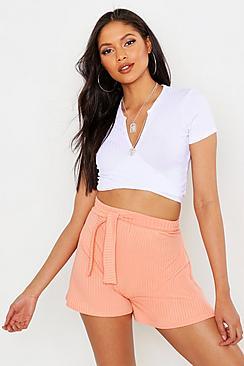 Boohoo Tall Jumbo Rib Flippy Shorts