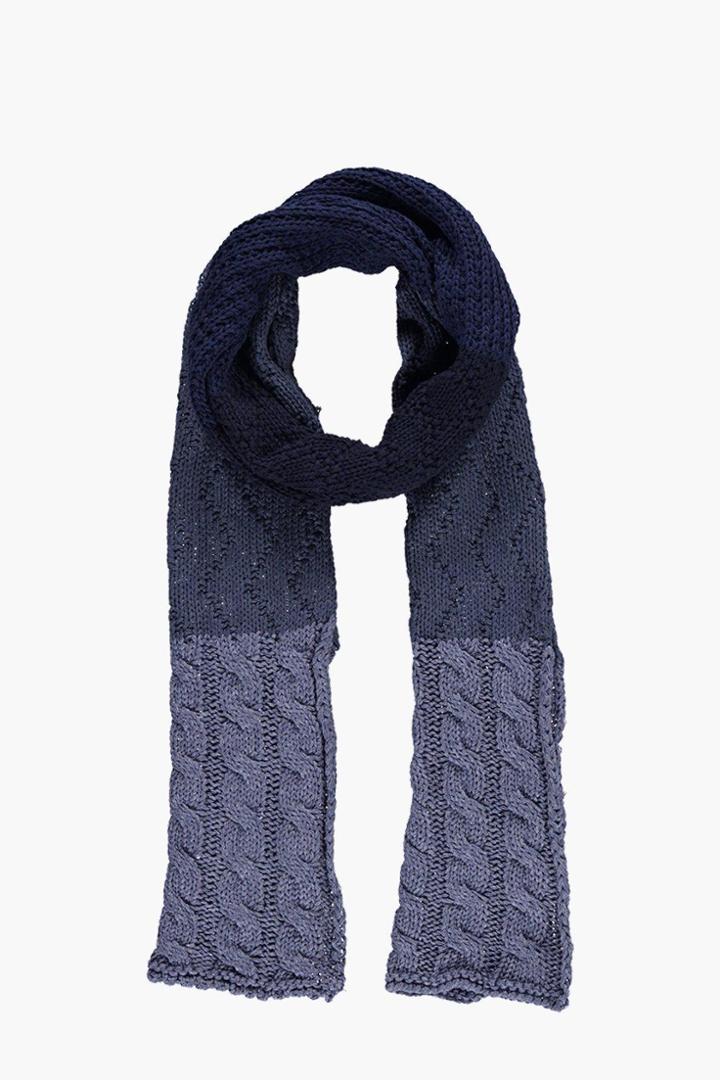 Boohoo Colour Block Scarf Navy