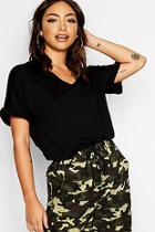 Boohoo Basic Plunge T-shirt