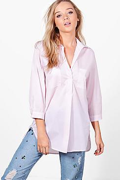 Boohoo Helen Stripe Woven Shirt