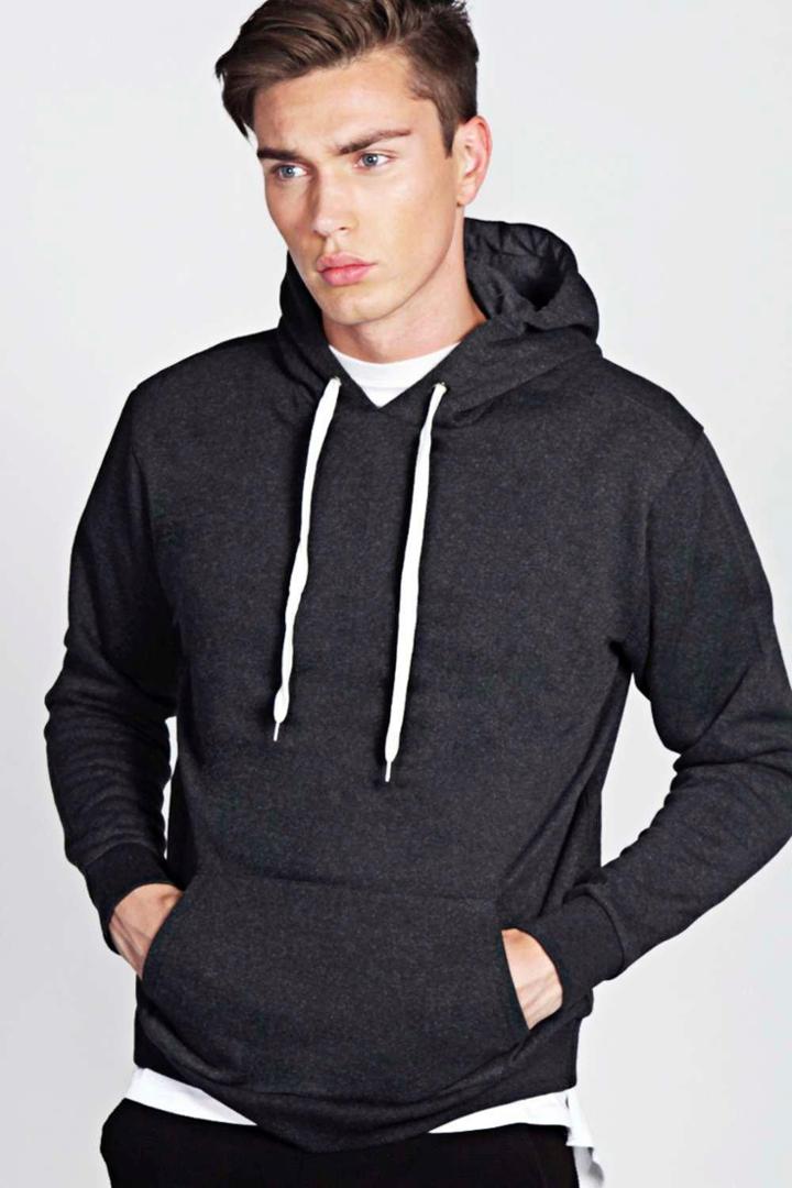 Boohoo Over The Head Hoody Charcoal