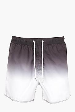 Boohoo Ombre Dip Dye Swim Shorts