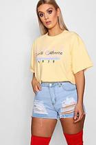 Boohoo Plus Fiona Santa Monica T Shirt