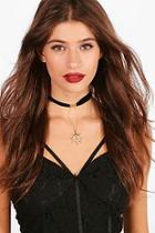 Boohoo Melissa Sun Pendant Drop Choker