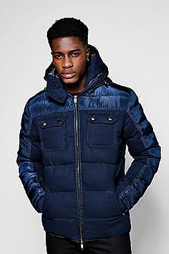 Boohoo 4 Pocket Puffer Jacket