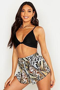 Boohoo Animal Snake Beach Shorts