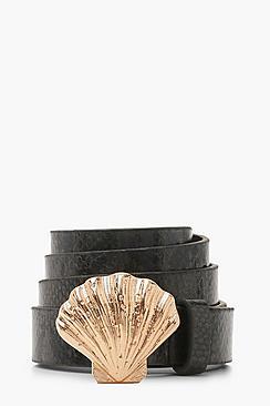 Boohoo Shell Buckle Boyfriend Belt